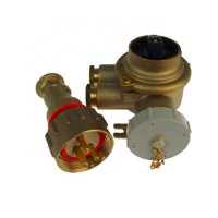 Impa Code 792888 Marine Brass Plug&receptacle Socket With Switch 3 Pin Connectors